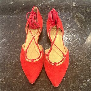 Stuart Weitzman Lace Up Flats